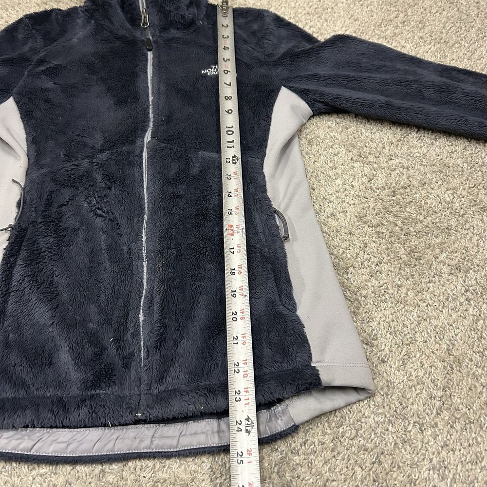 The North Face Osito Full Zip Jacket Women's Small Blue Gray Colorblock Fleece - Picture 3 of 9